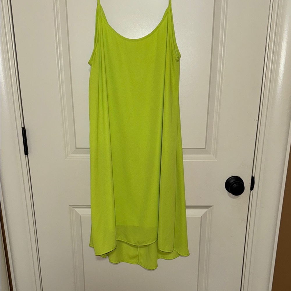 Peach Love California Bright Green Dress